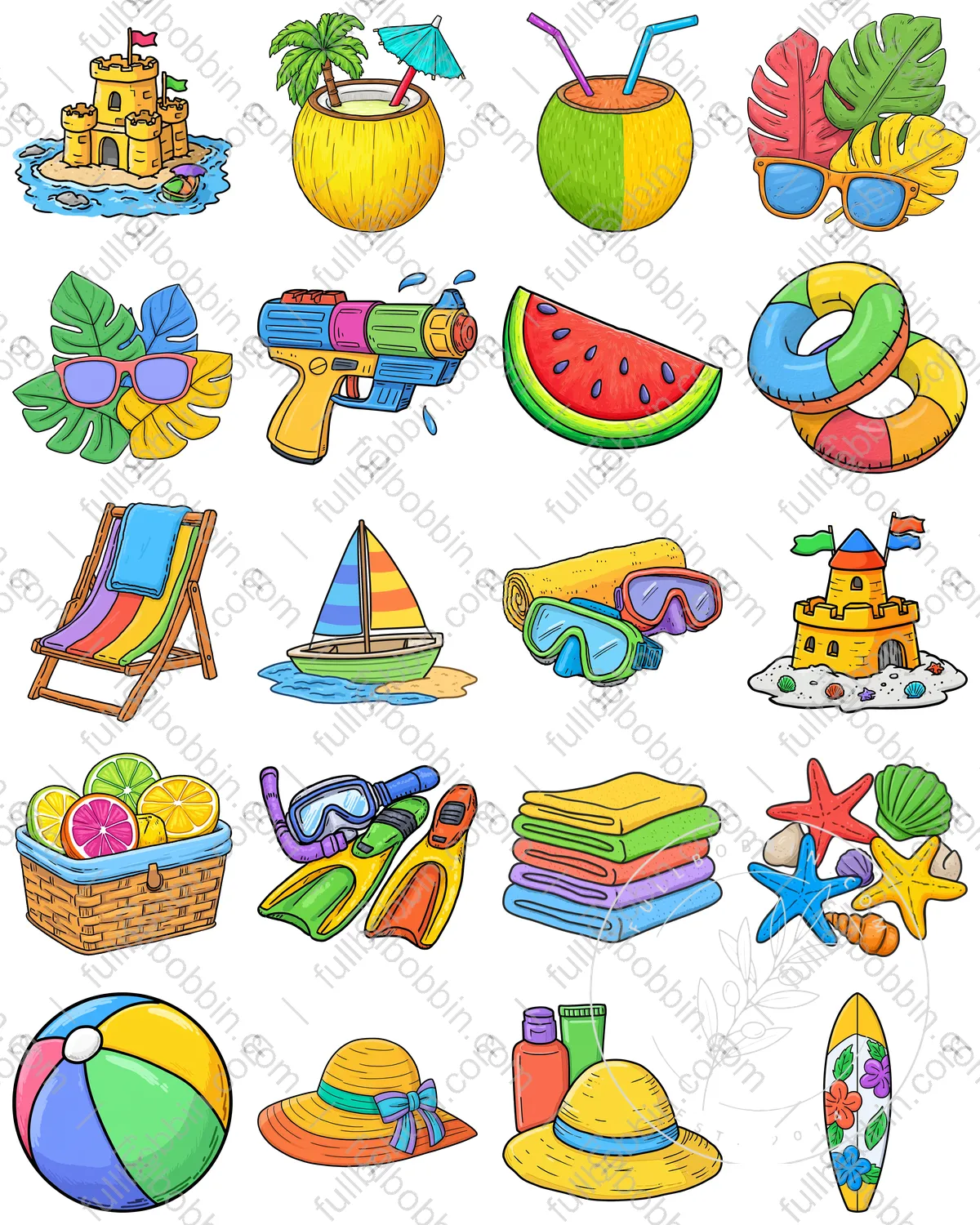 Summertime Charms Set for Water Soluble Paper
