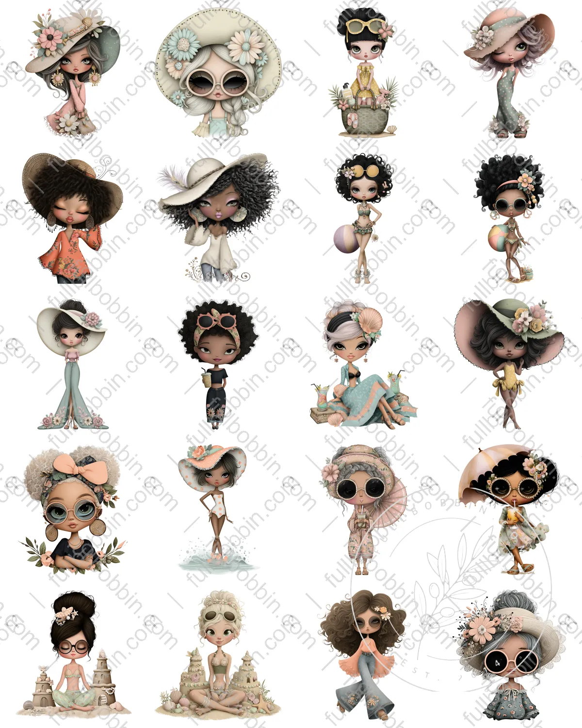 Sun Diva Charms Set for Water Soluble Paper