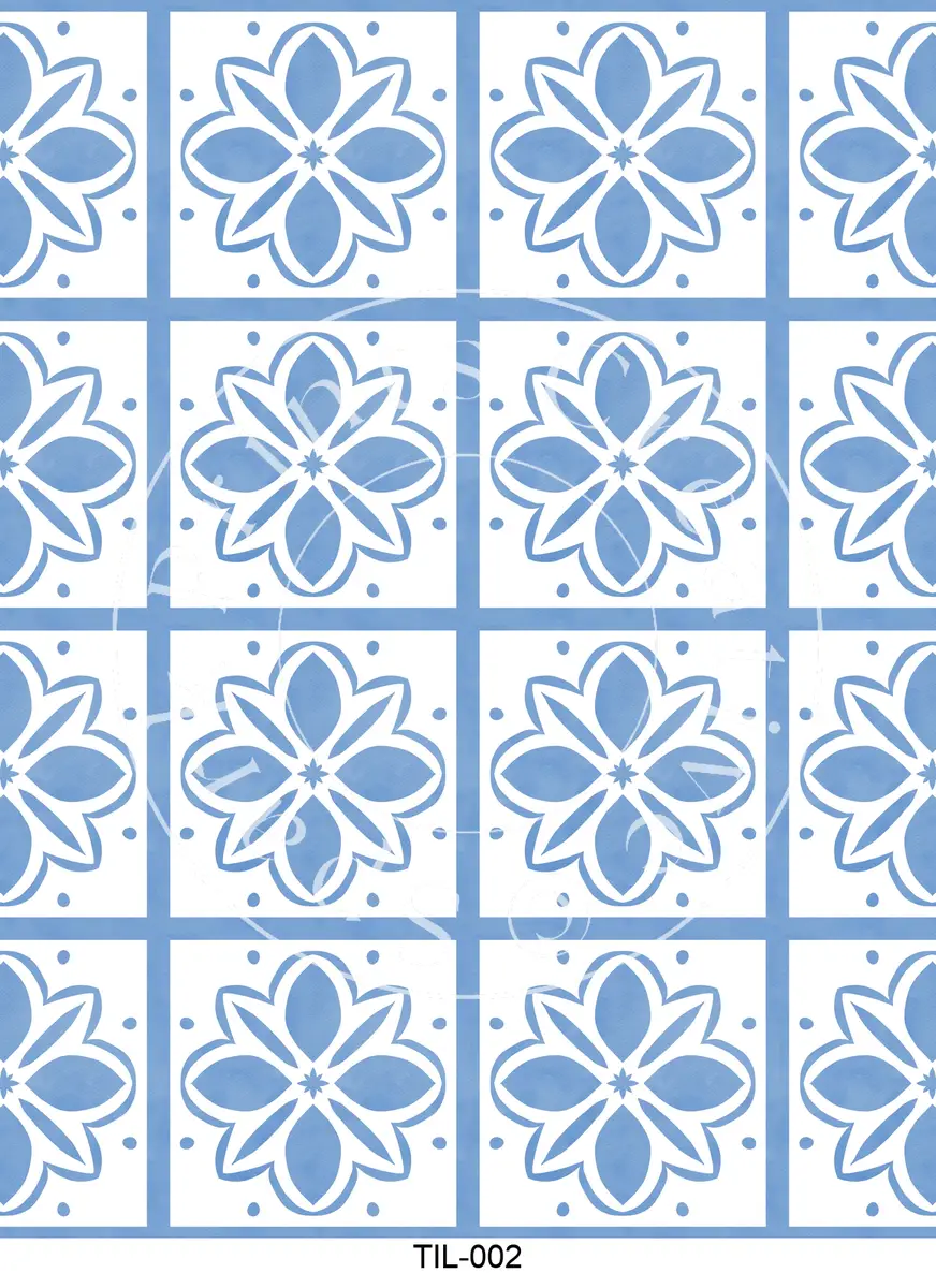 Tiles Patterns Transfer Sheet Image TIL-002