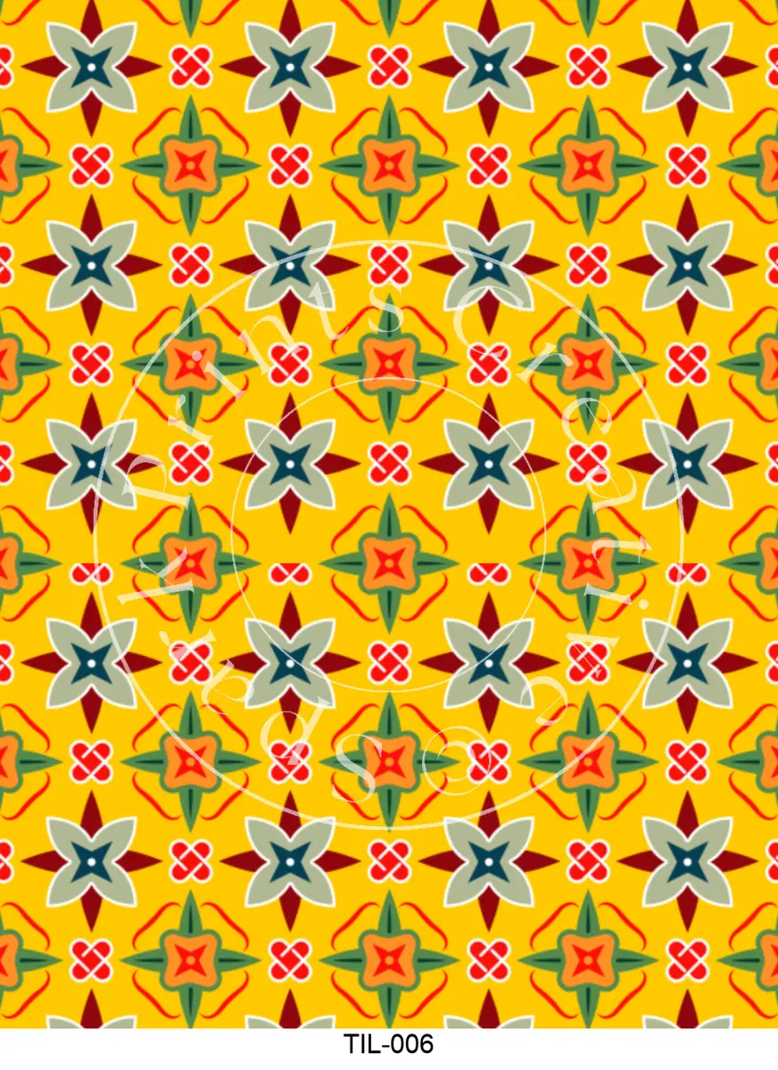 Tiles Patterns Transfer Sheet Image TIL-006