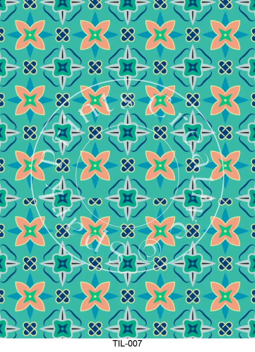 Tiles Patterns Transfer Sheet Image TIL-007