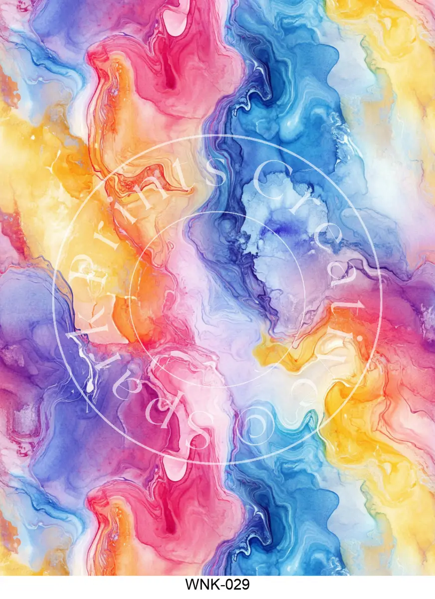 Watercolor Ink Designs Transfer Sheet Image WNK-029