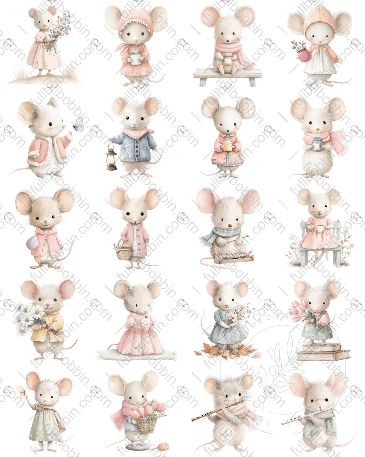 Wee Mice Charms Set for Water Soluble Paper