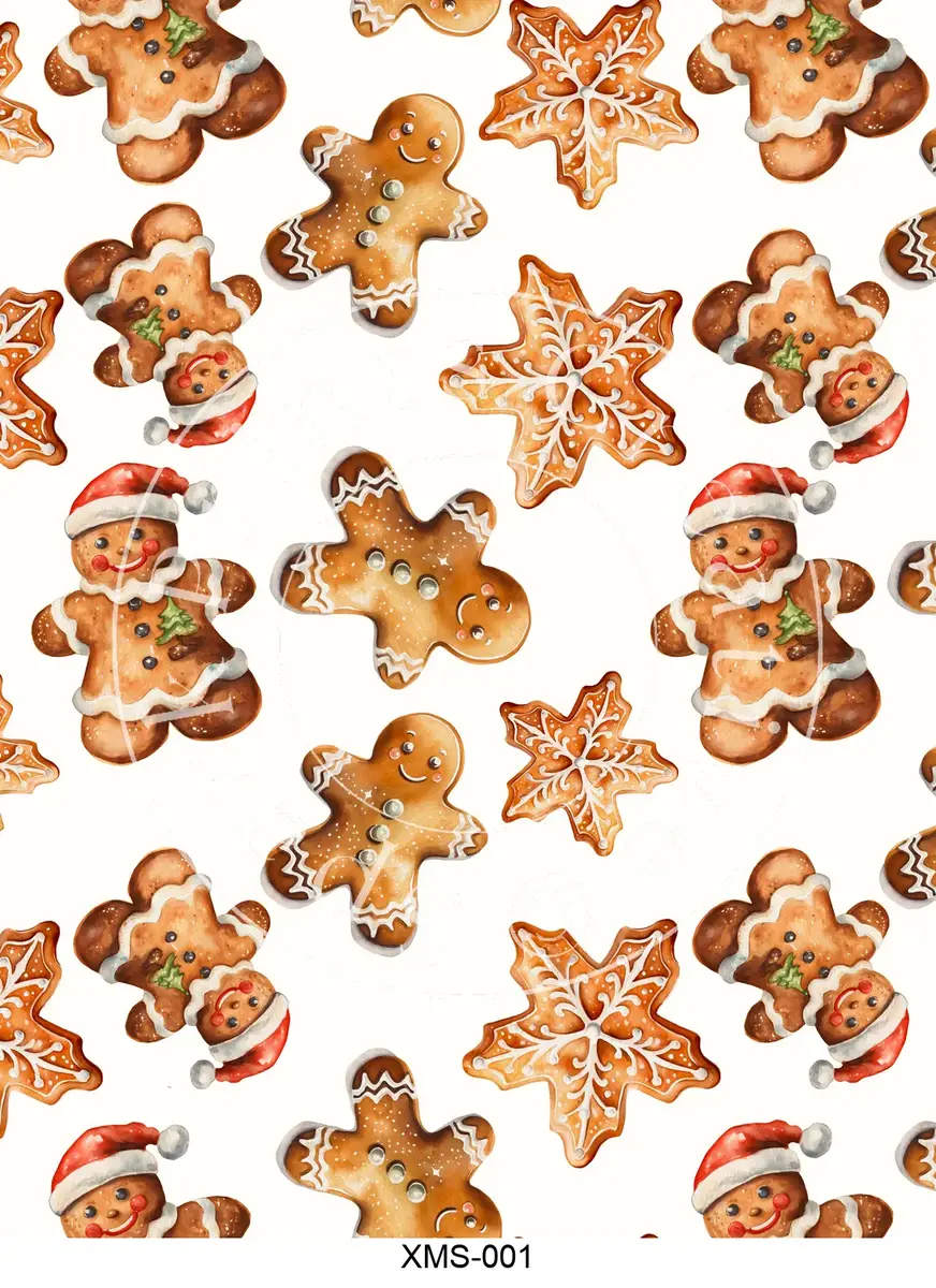 Christmas Patterns Transfer Sheet Image XMS-001
