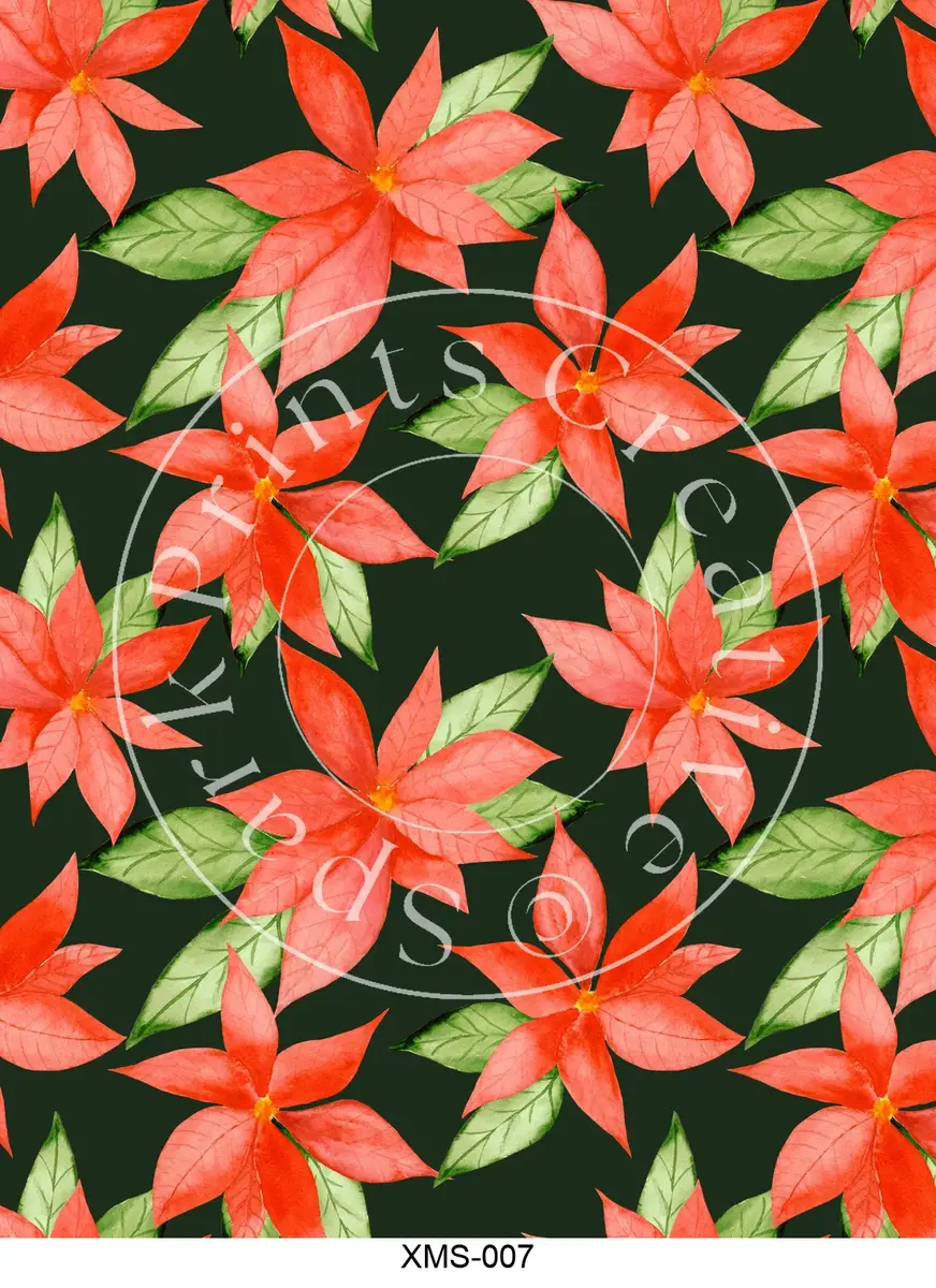 Christmas Patterns Transfer Sheet Image XMS-007