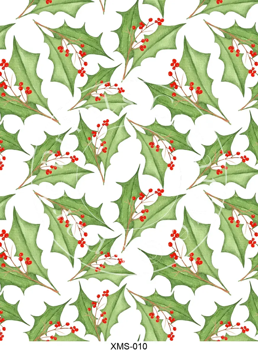 Christmas Patterns Transfer Sheet Image XMS-010