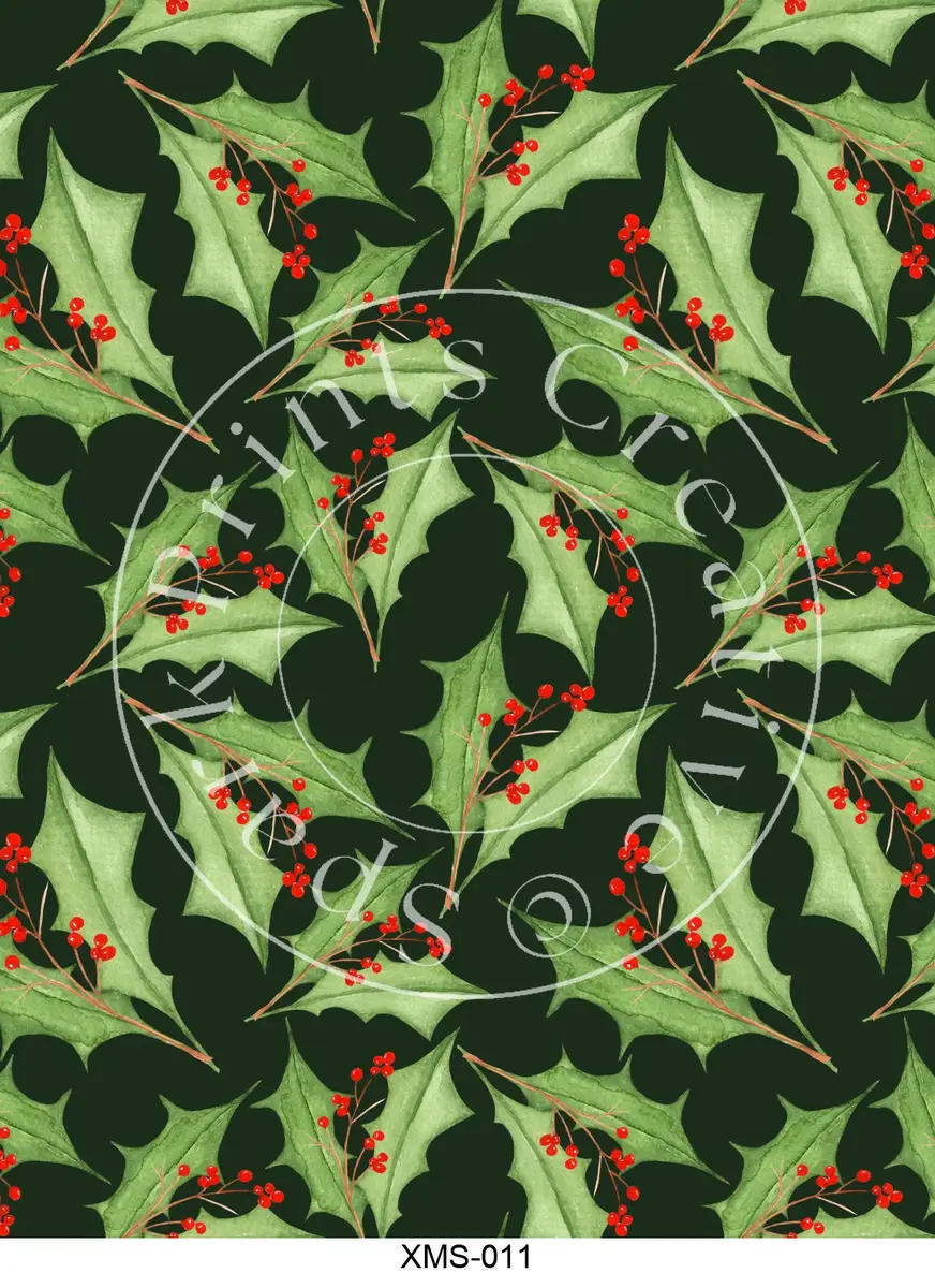 Christmas Patterns Transfer Sheet Image XMS-011