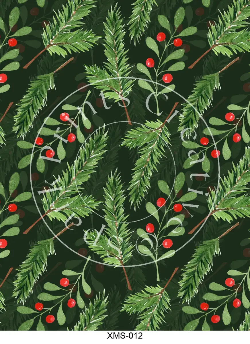 Christmas Patterns Transfer Sheet Image XMS-012