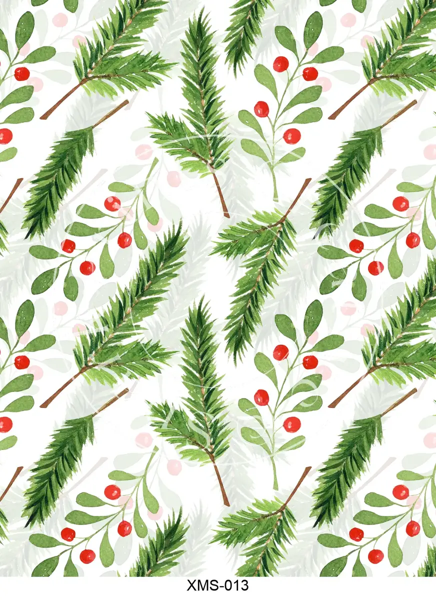 Christmas Patterns Transfer Sheet Image XMS-013