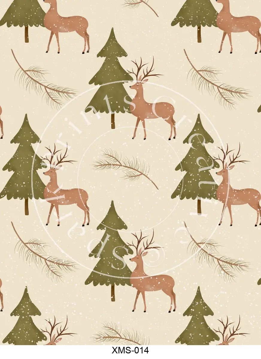 Christmas Patterns Transfer Sheet Image XMS-014
