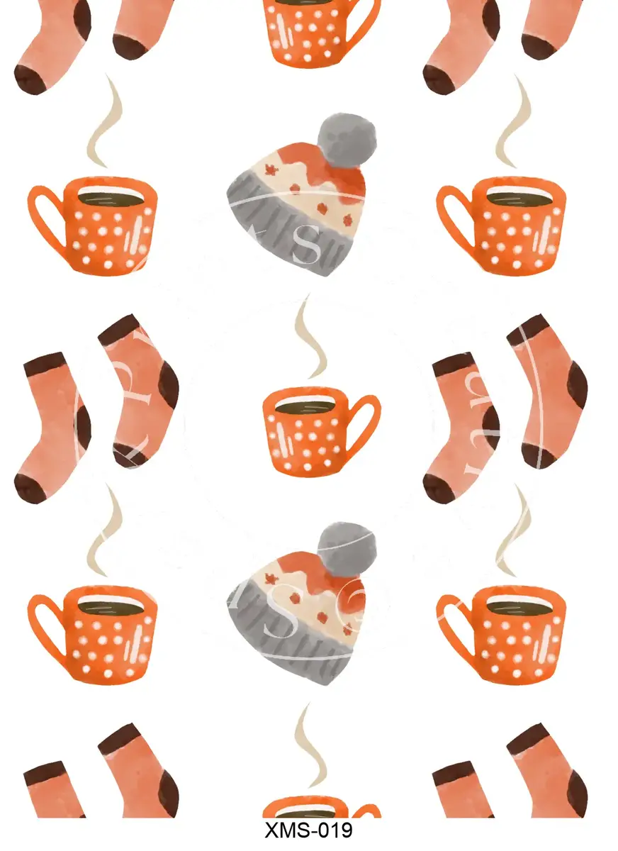 Christmas Patterns Transfer Sheet Image XMS-019