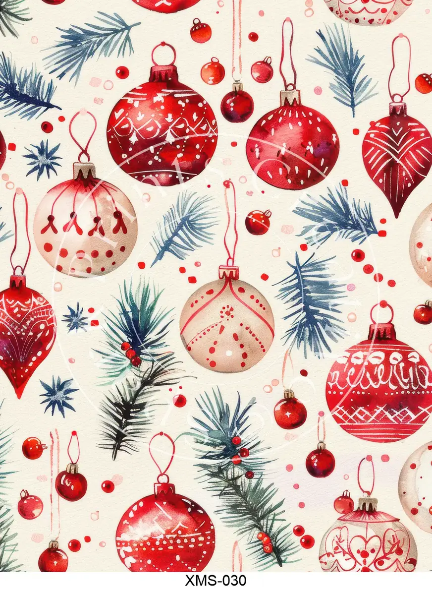 Christmas Patterns Transfer Sheet Image XMS-030