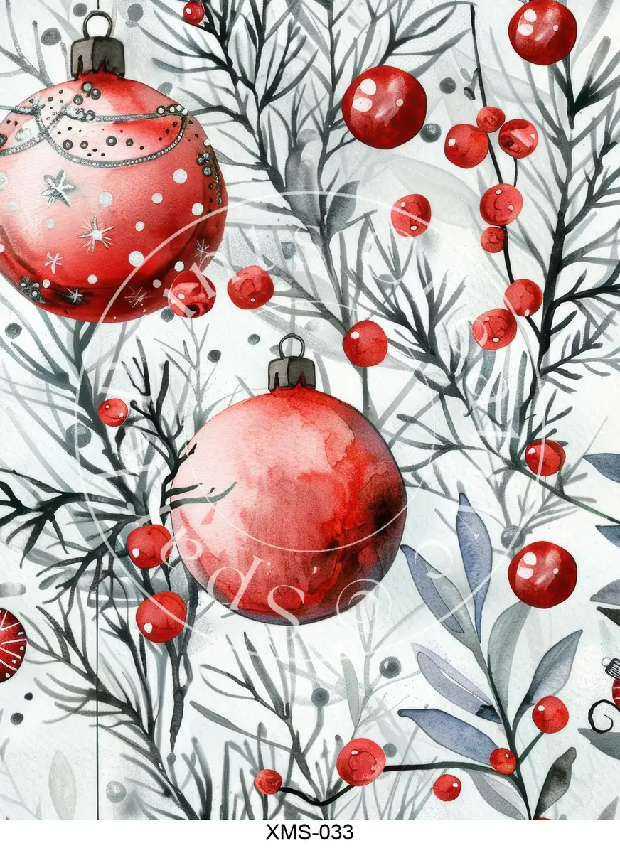 Christmas Patterns Transfer Sheet Image XMS-033
