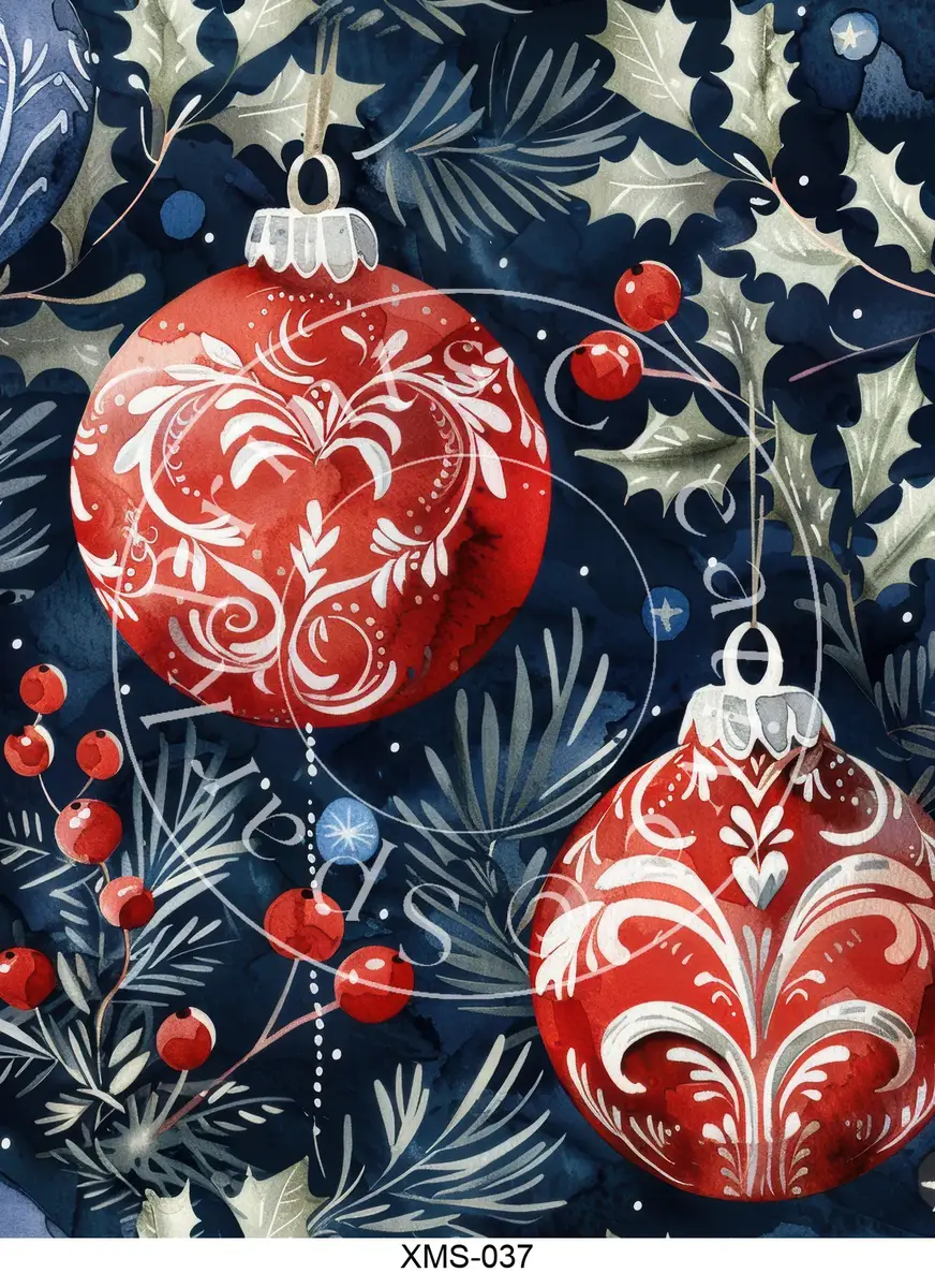 Christmas Patterns Transfer Sheet Image XMS-037