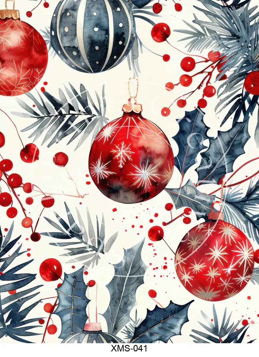 Christmas Patterns Transfer Sheet Image XMS-041