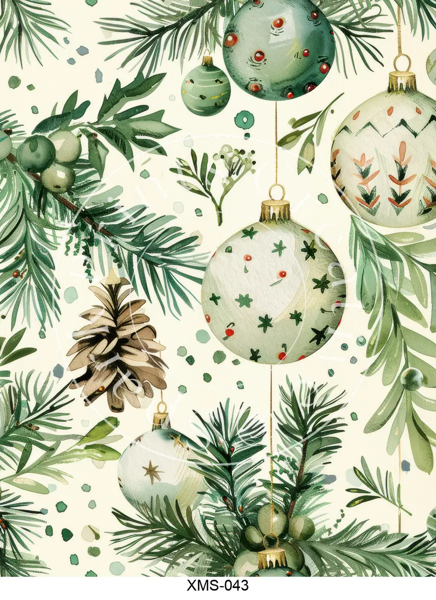 Christmas Patterns Transfer Sheet Image XMS-043