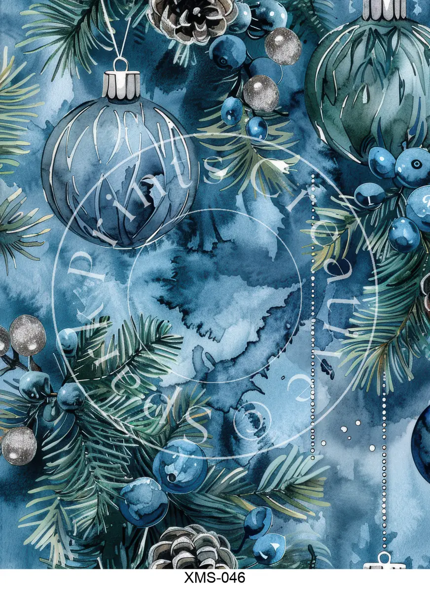 Christmas Patterns Transfer Sheet Image XMS-046