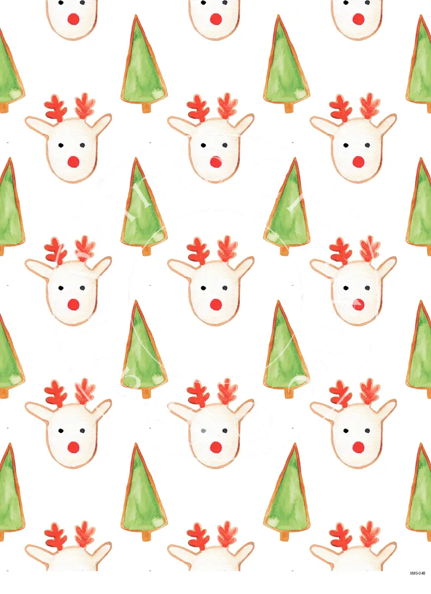 Christmas Patterns Transfer Sheet Image XMS-048