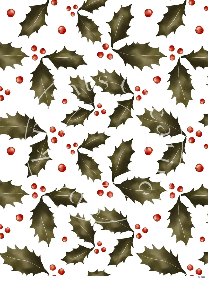 Christmas Patterns Transfer Sheet Image XMS-053