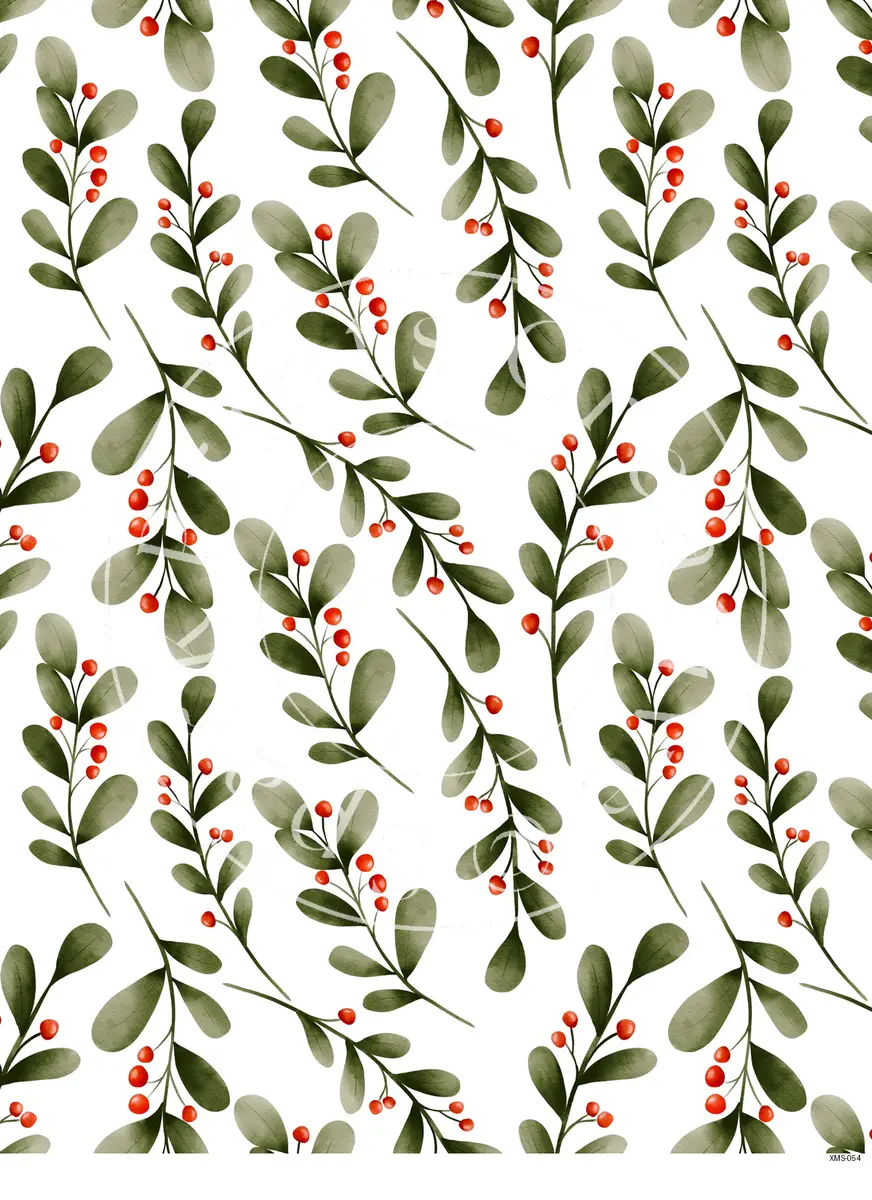 Christmas Patterns Transfer Sheet Image XMS-054