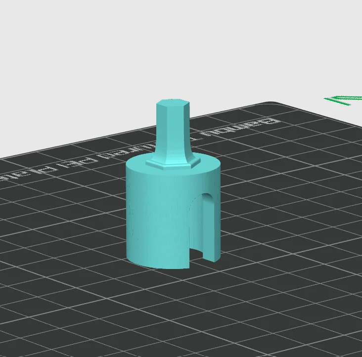 3D printable clay extruder drill adapter with hexagonal drill shank