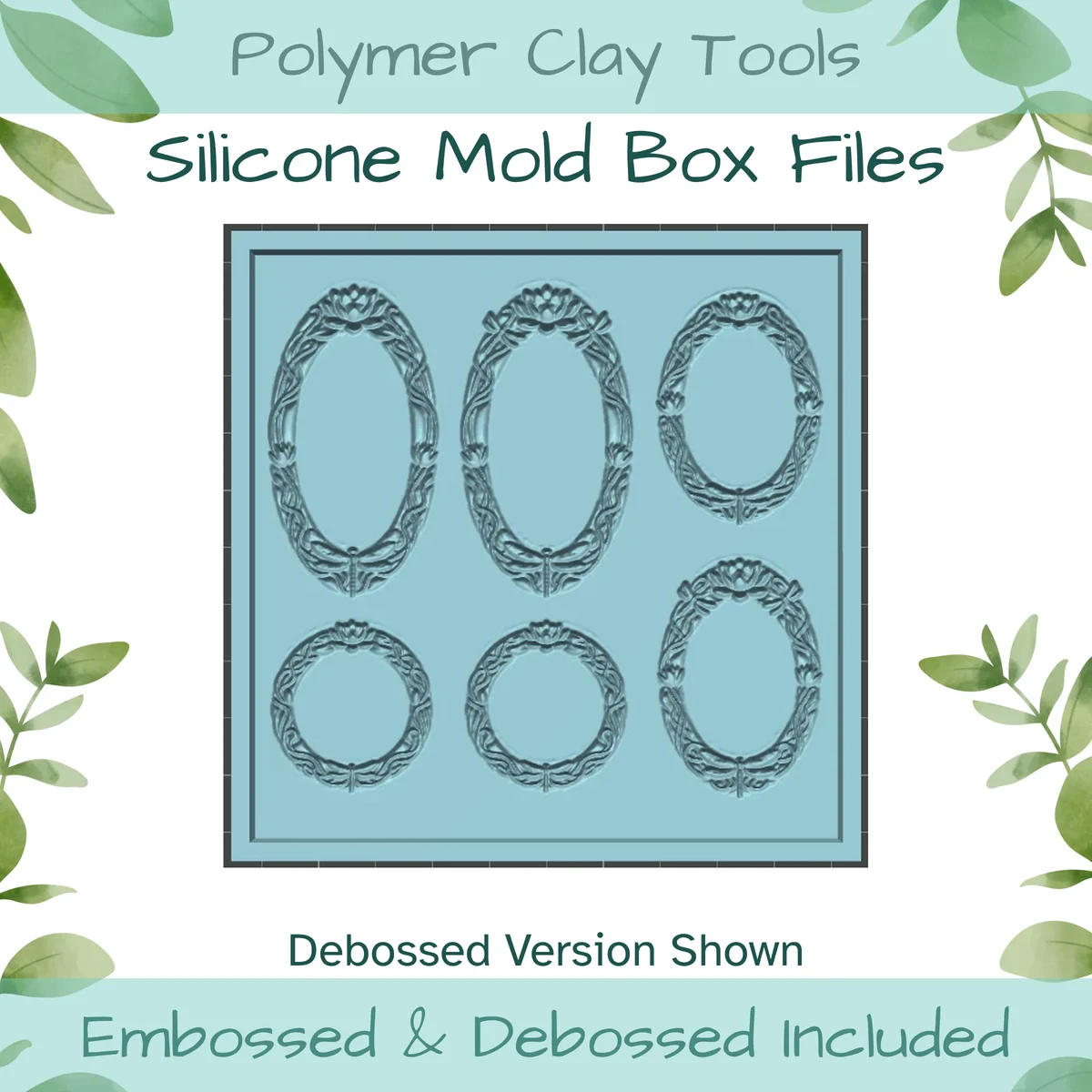Dragonfly Frames Silicone Mold Box to 3D Print