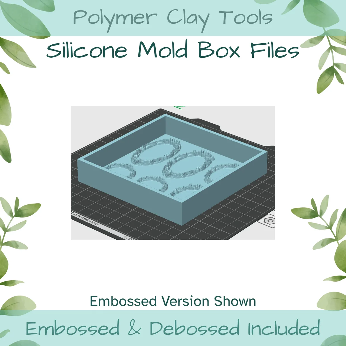 Dragonfly Frames Silicone Mold Box to 3D Print