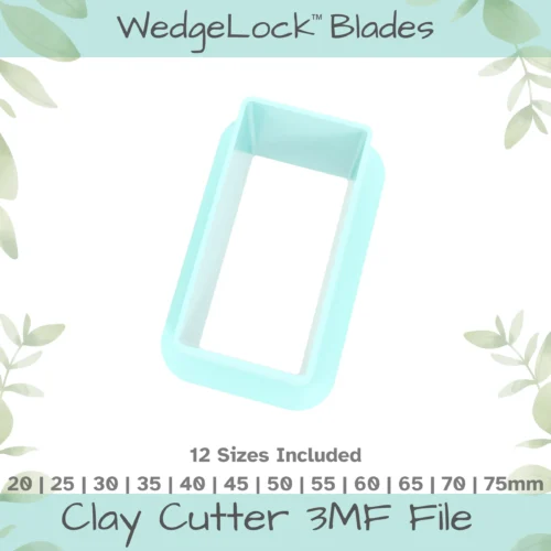 Rectangle 1:2 Ratio Polymer Clay Cutter - 12 Sizes - Image 1