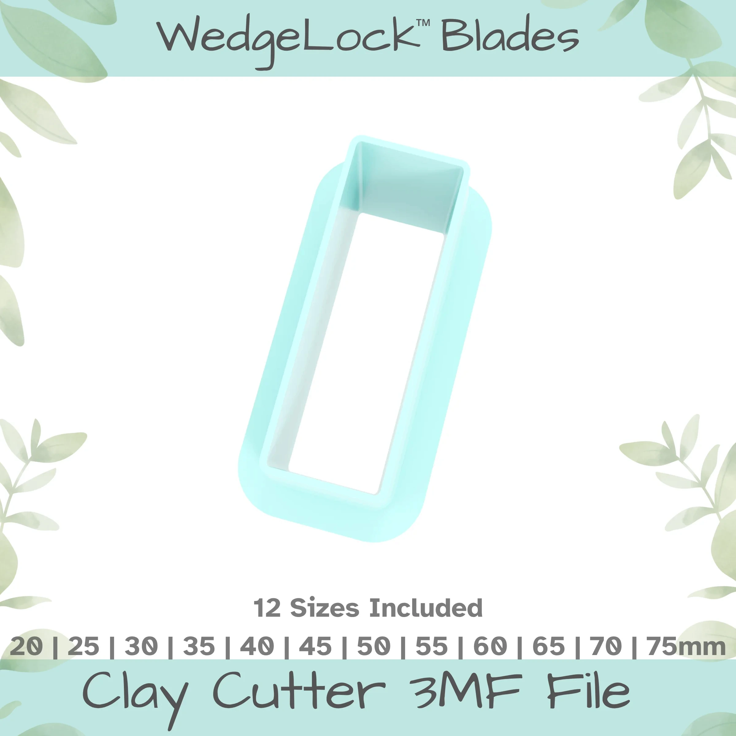Rectangle 1:3 Ratio Polymer Clay Cutter - 12 Sizes