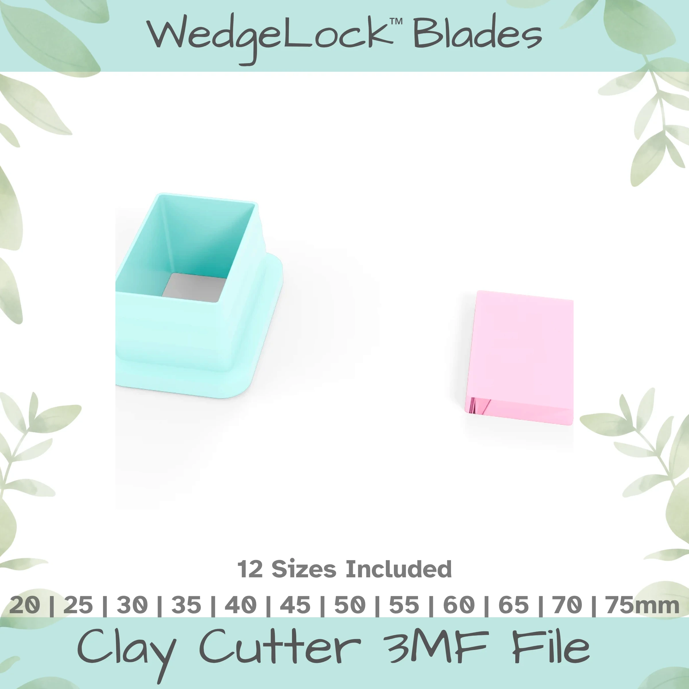 Rectangle 2:3 Ratio Polymer Clay Cutter - 12 Sizes