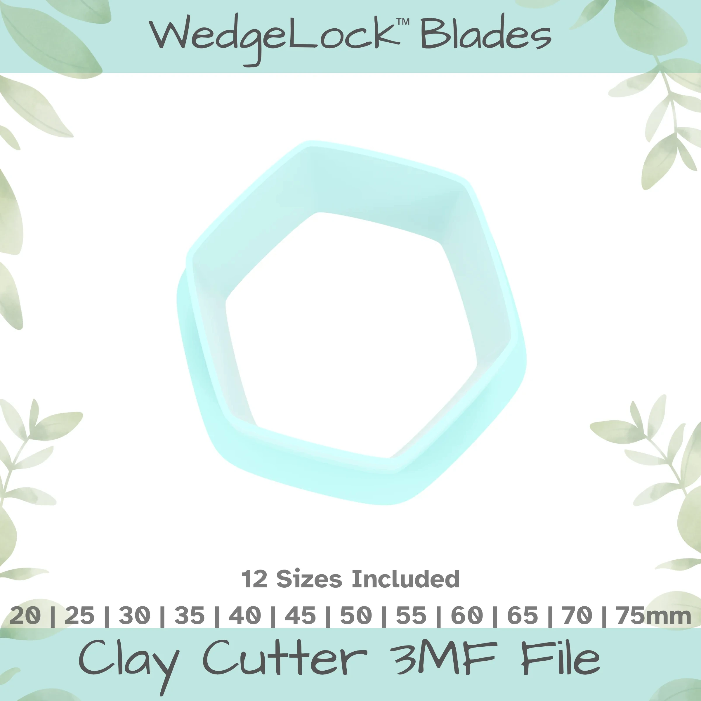 Hexagon Rounded Polymer Clay Cutter - 12 Sizes