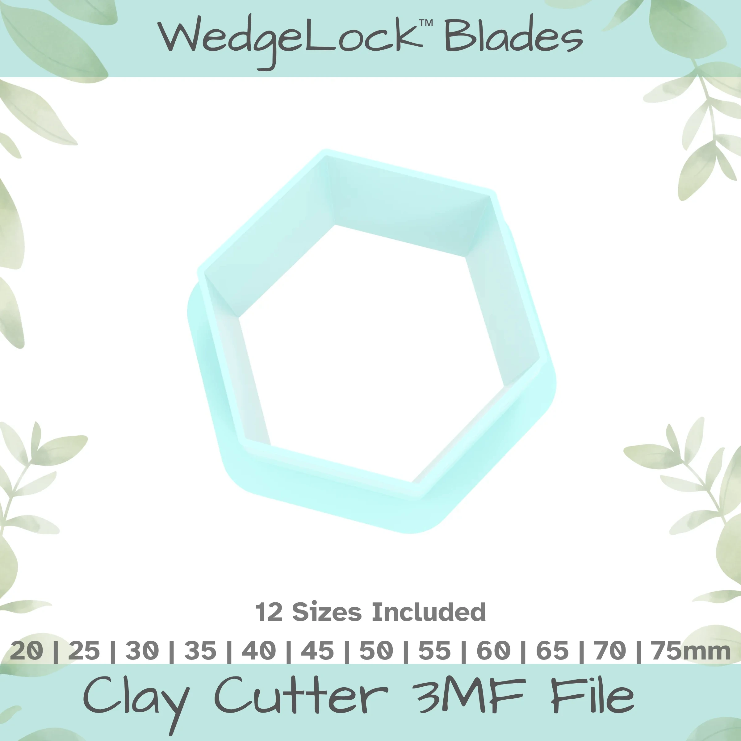 Hexagon Sharp Polymer Clay Cutter - 12 Sizes