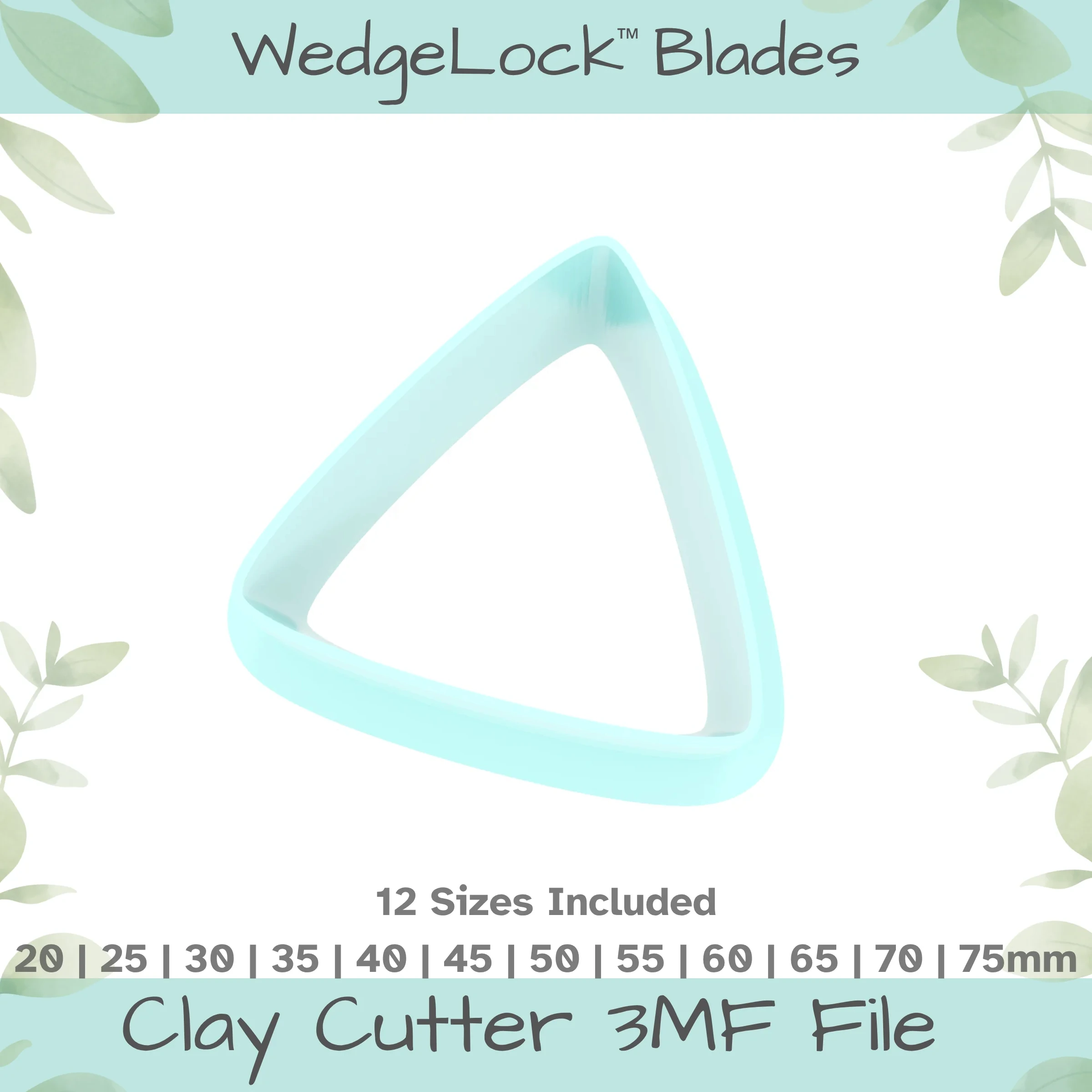 Triangle Rounded Polymer Clay Cutter - 12 Sizes