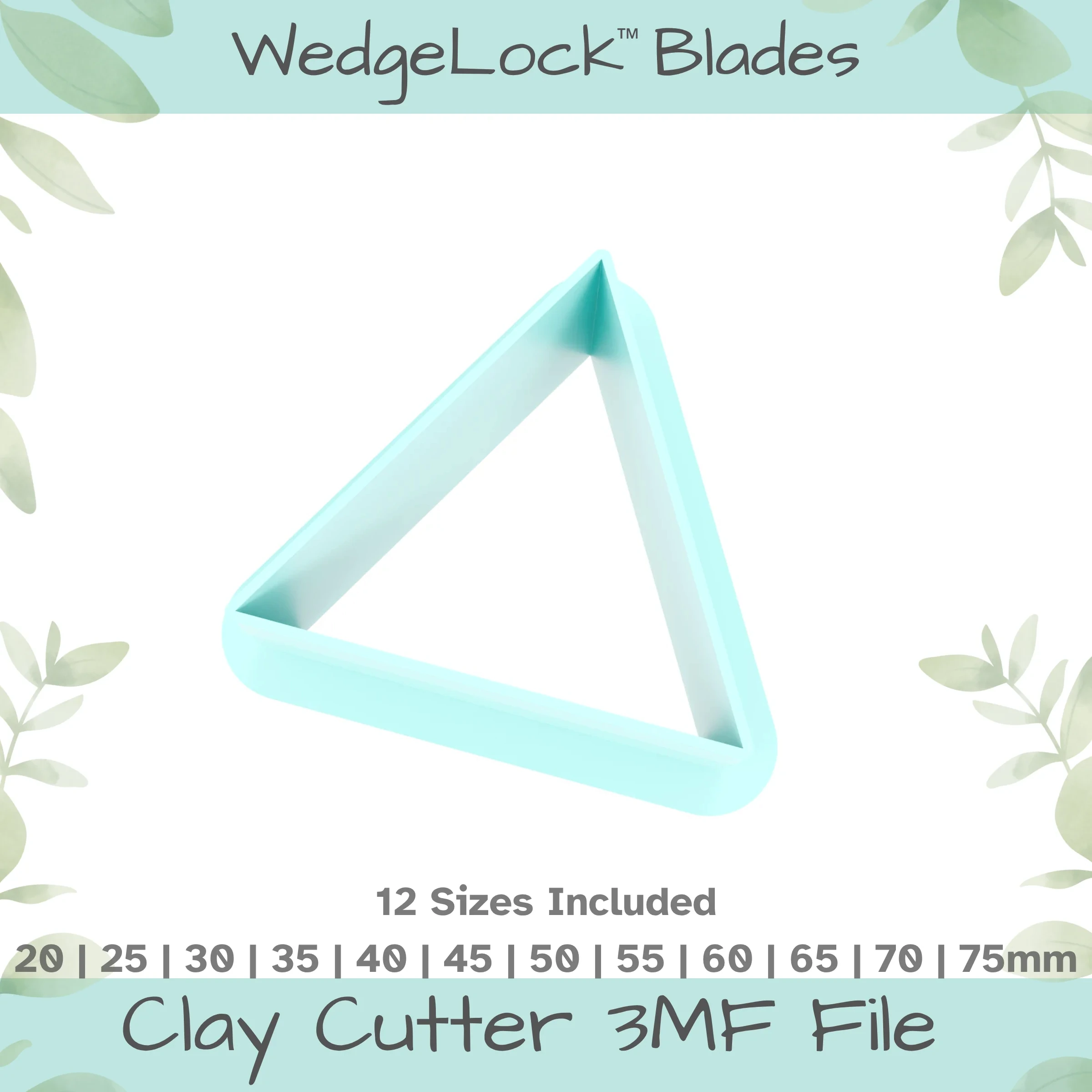 Triangle Sharp Polymer Clay Cutter - 12 Sizes
