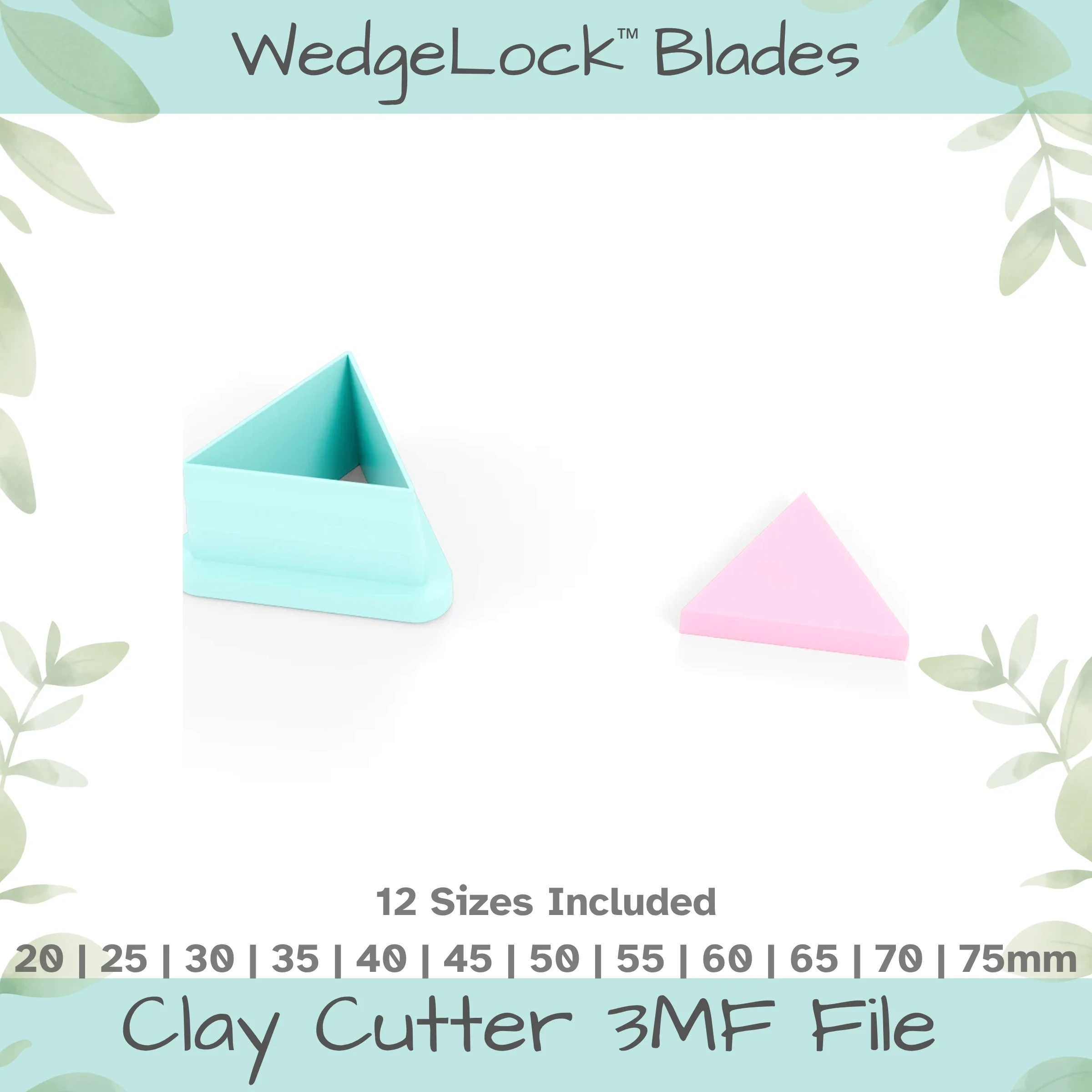 Triangle Sharp Polymer Clay Cutter - 12 Sizes