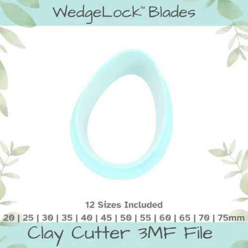 Egg Polymer Clay Cutter - 12 Sizes - Image 1