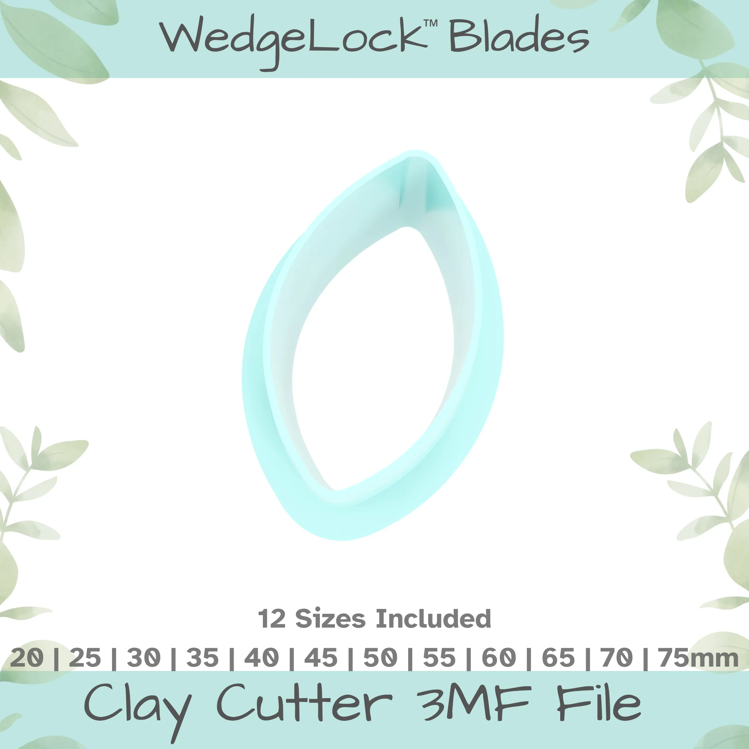 Leaf Polymer Clay Cutter - 12 Sizes