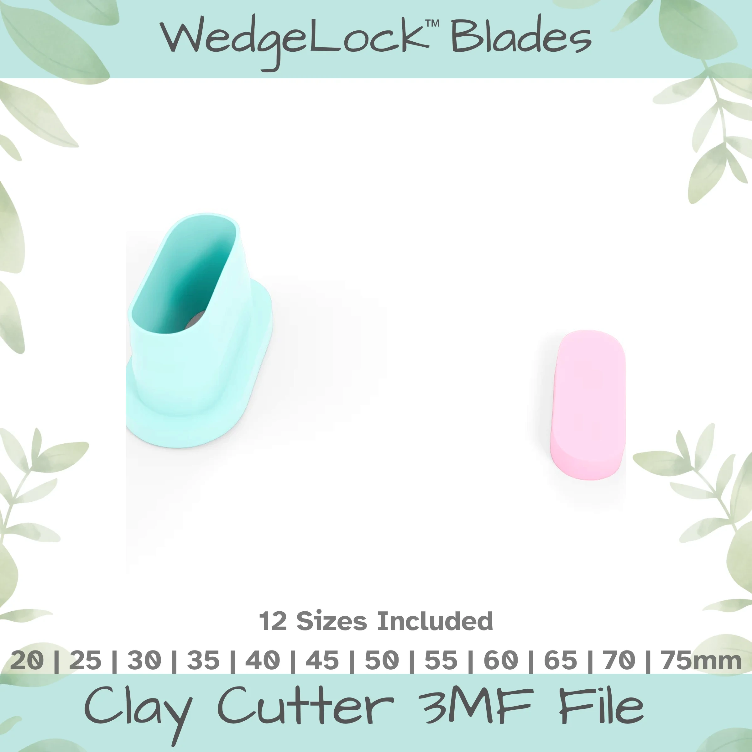 Pill Tall Polymer Clay Cutter - 12 Sizes