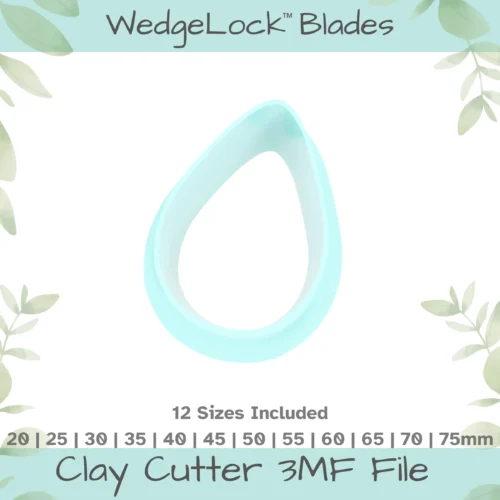 Raindrop Polymer Clay Cutter - 12 Sizes - Image 1