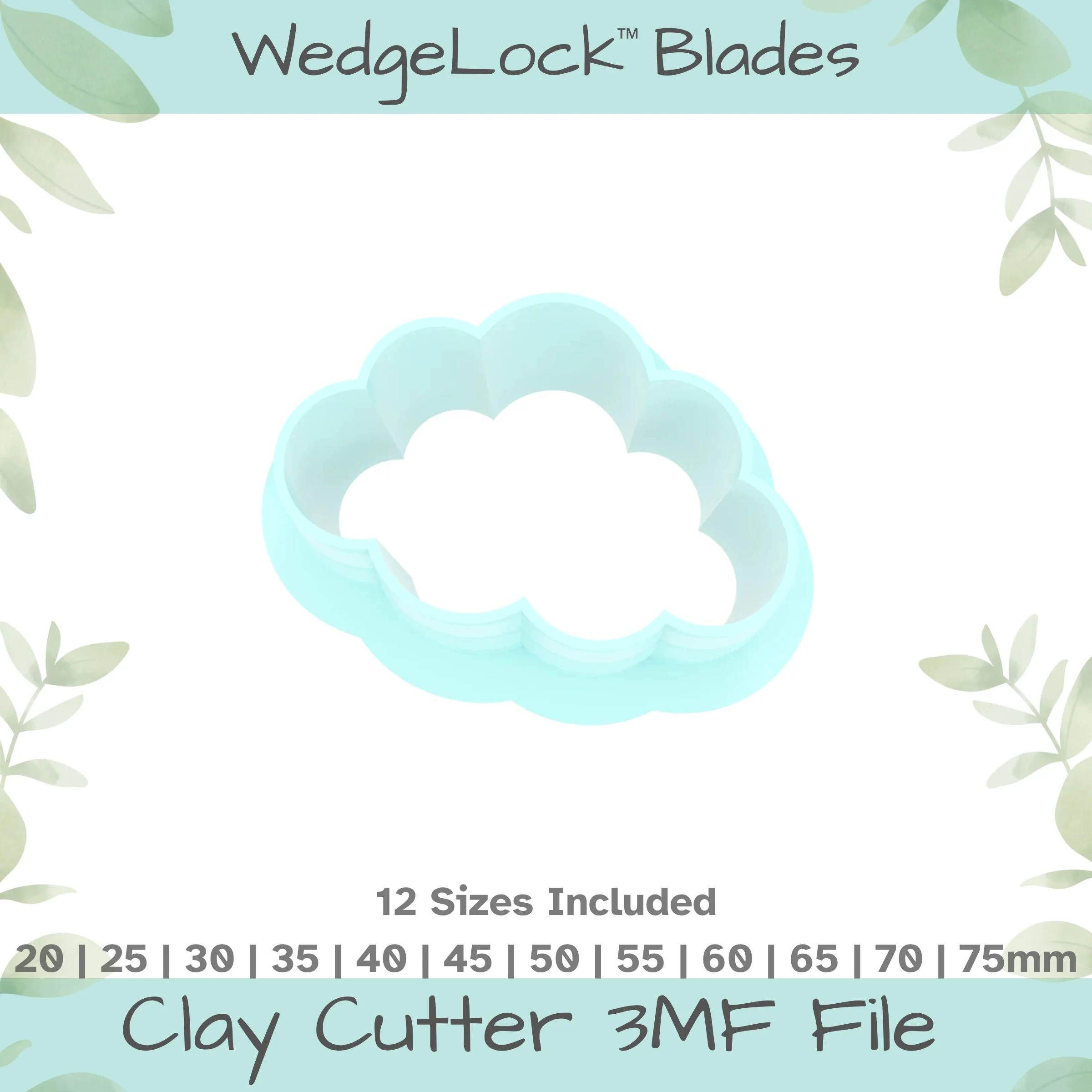 Cloud Polymer Clay Cutter - 12 Sizes