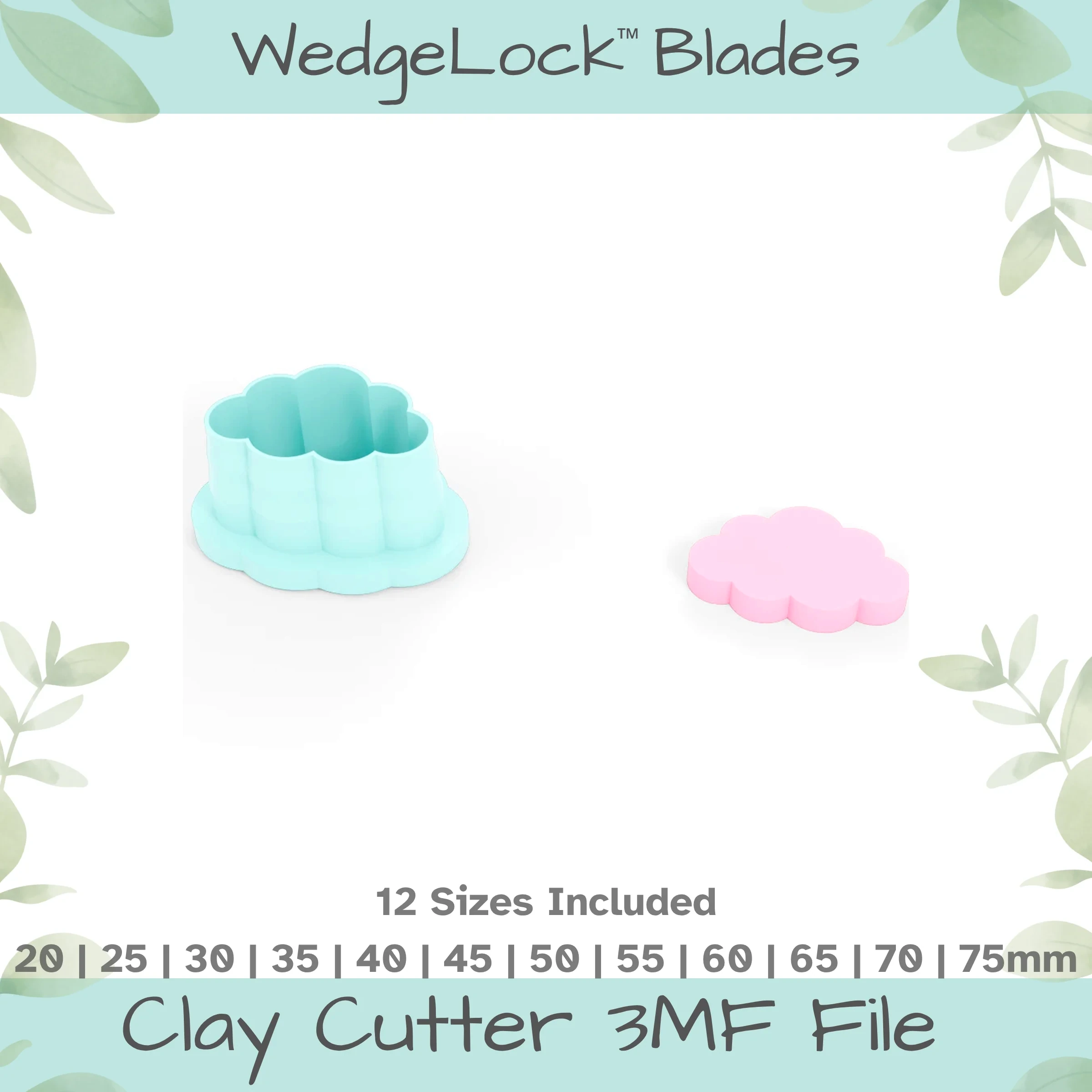 Cloud Polymer Clay Cutter - 12 Sizes
