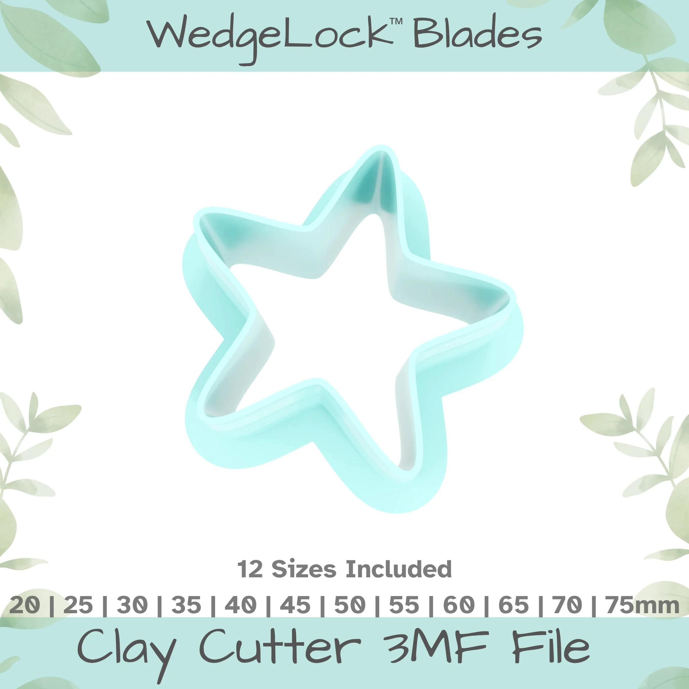 Star Polymer Clay Cutter - 12 Sizes