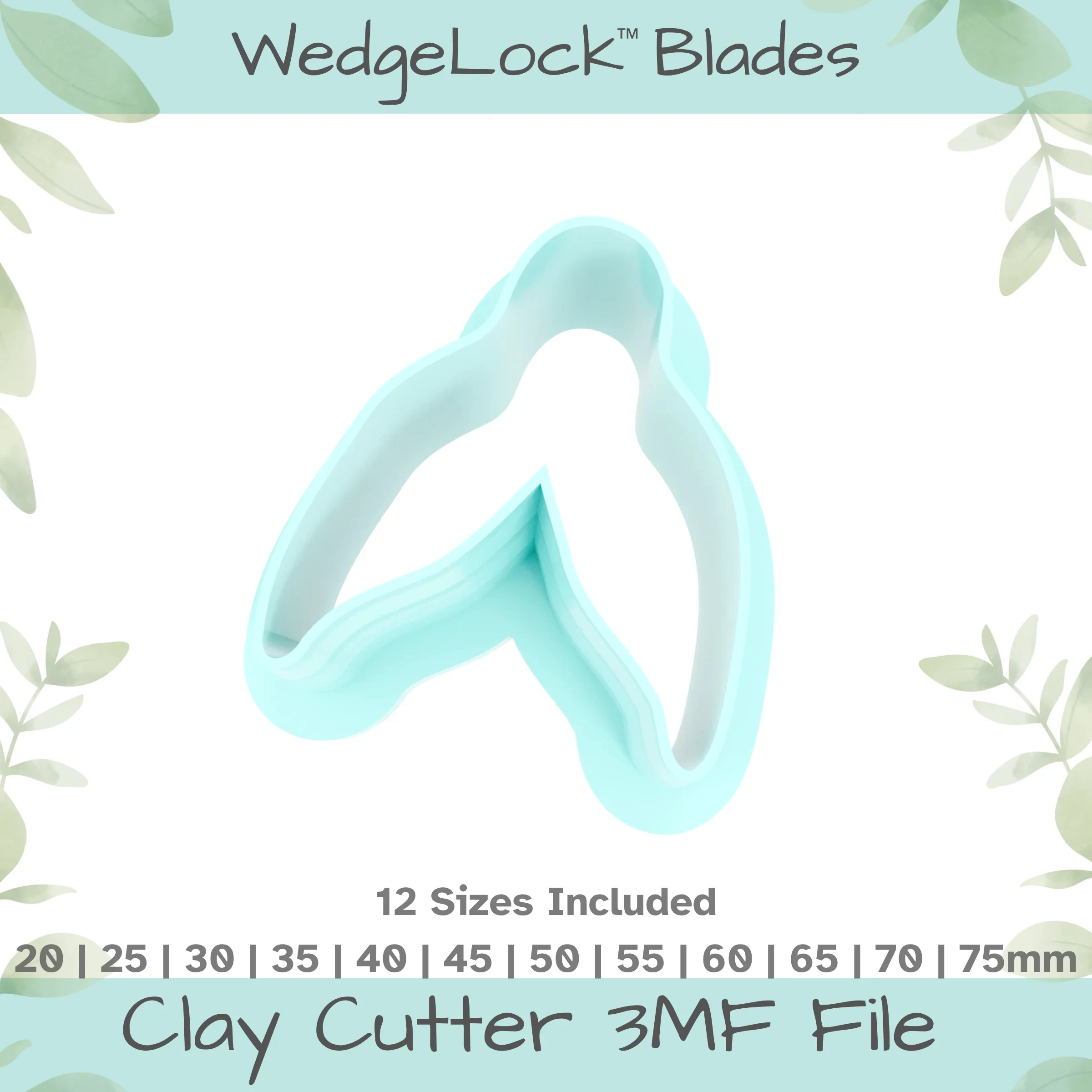 Mermaid Tail Long Polymer Clay Cutter - 12 Sizes