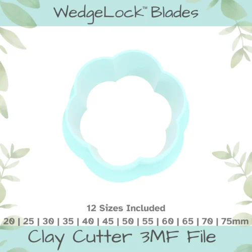 6 Petal Flower Polymer Clay Cutter - 12 Sizes - Image 1