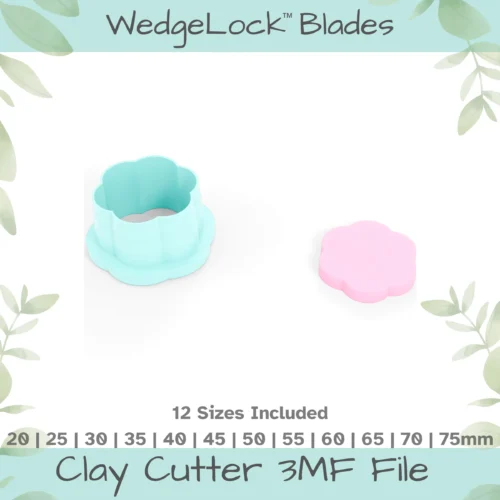 6 Petal Flower Polymer Clay Cutter - 12 Sizes - Image 3