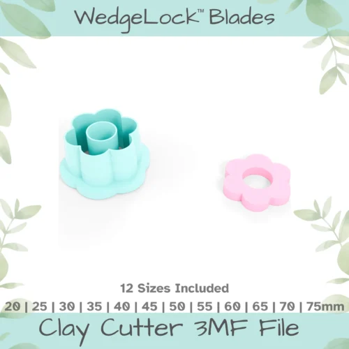 6 Petal Flower Donut Polymer Clay Cutter - 12 Sizes - Image 3