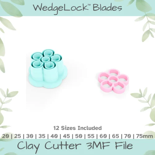 5 Petal Flower Cutouts Polymer Clay Cutter - 12 Sizes - Image 3