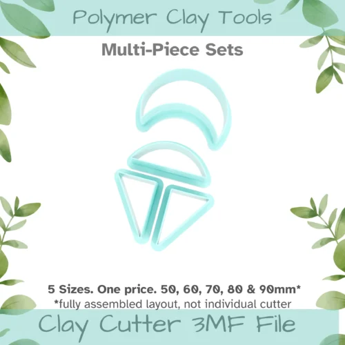 Moondew Polymer Clay Cutter Set - 5 Sizes - Image 1