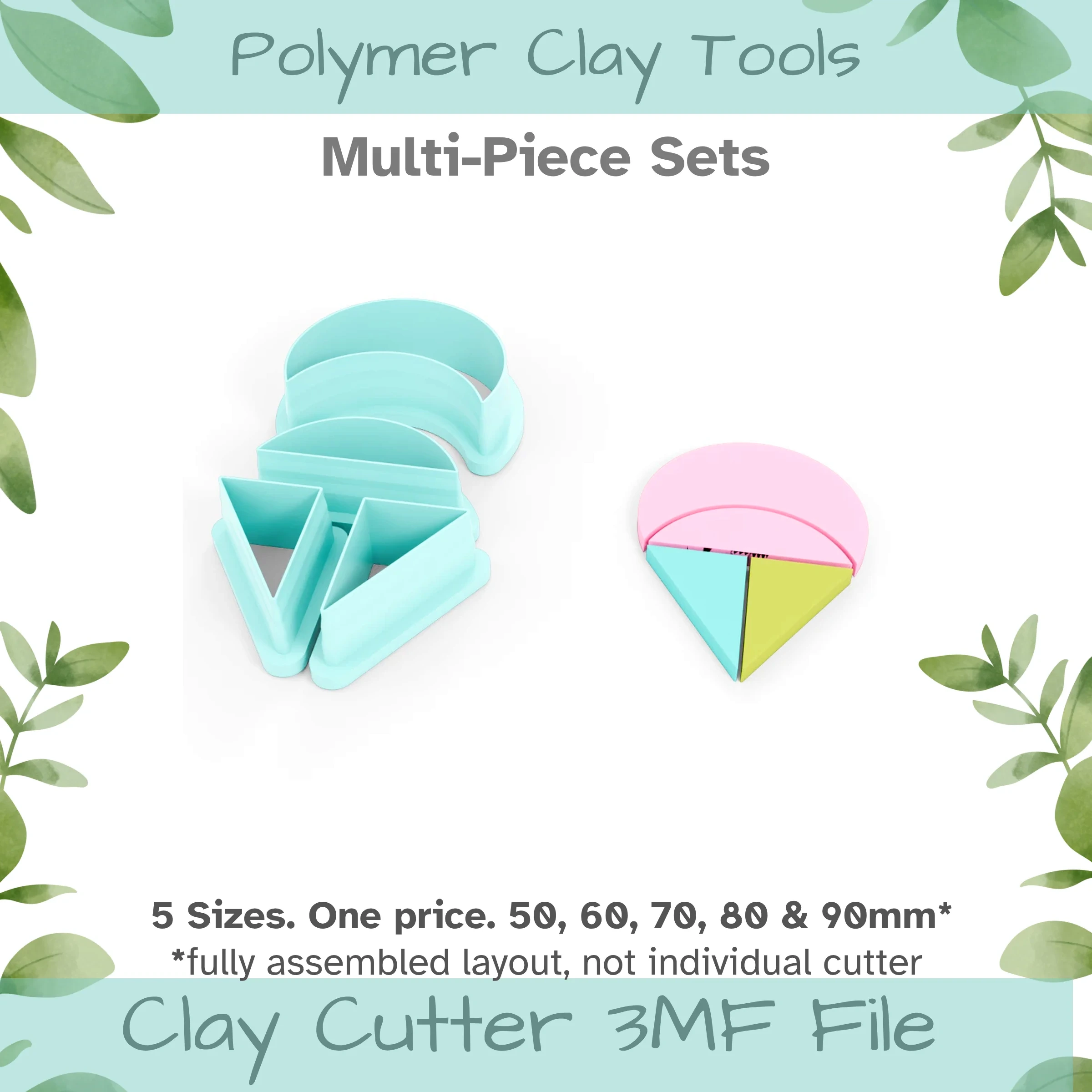 Moondew Polymer Clay Cutter Set - 5 Sizes
