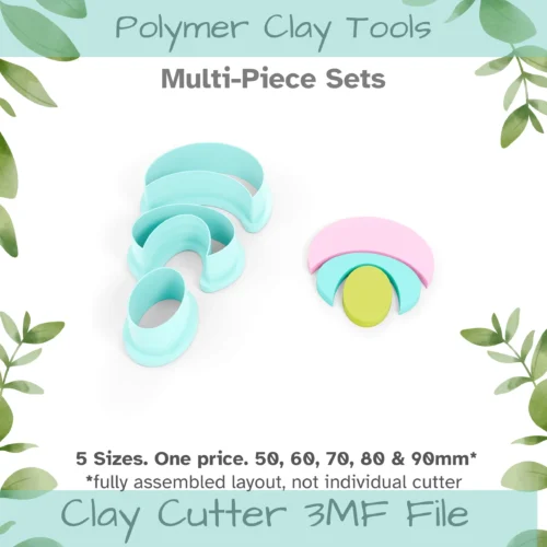 Moonglow Polymer Clay Cutter Set - 5 Sizes - Image 4